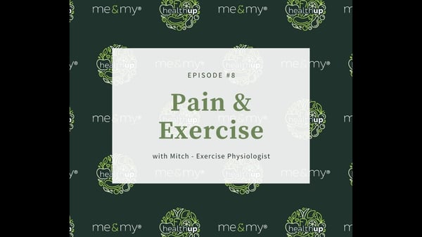 Anthony Hartcher with exercise physiologist Mitch Hooper on pain and exercise