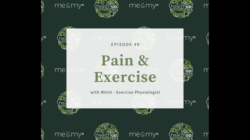 Anthony Hartcher with exercise physiologist Mitch Hooper on pain and exercise